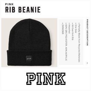 Victoria's secret pink rib beanie